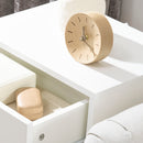 Set 2 Comodini 40,5x30,5x60 cm con Cassetto in Legno Color Rovere e Bianco      