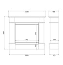 Camino a Bioetanolo da Pavimento 113x30x100 cm in Legno Bianco
