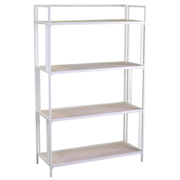 Libreria 4 ripiani 85,5x34,5xh123/135 cm in Metallo Lucilla Bianco acquista