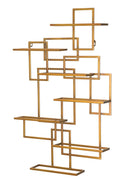 Porta Bottiglie Glam Verticale 50x10x79.5 cm in Ferro Oro