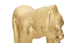 Statua Decorativa Gorilla 29,7x11,5x21,8 cm in Resina Oro       