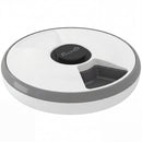 Distributore Automatico Cibo Gatti e Cani con Timer e Display LED 1-6 Pasti Giornalieri per Cibo Secco e Umido Bianco e Grigio      
