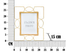 Cornice Iron Glam U 24x1,5x28 cm in Ferro e Vetro