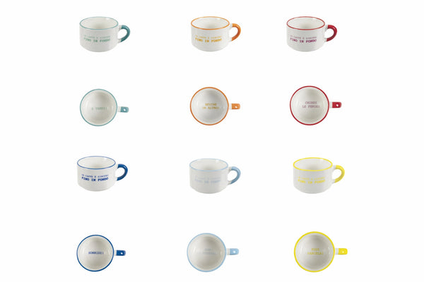 Set 12 Tazzine da Caffè 90 ml in Porcellana Villa d'Este Home Tivoli Caffeomanzia Every Day Mood online