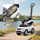 Macchina Cavalcabile 84x40x94,5 cm Licenza Land Rover con Maniglia e Barriera in PP e Acciaio Bianco      