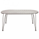 Tavolino Brighton 100x50x45 h cm in Acciaio Tortora