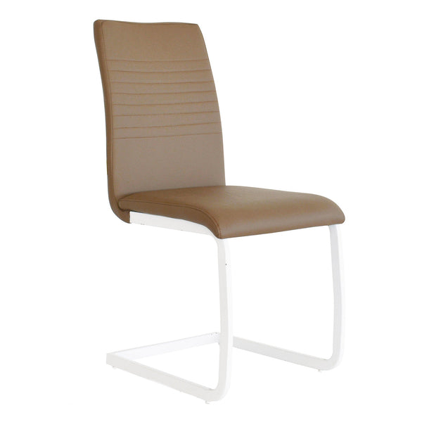 Sedia Imbottita 43x60x93 cm in Similpelle Lounge Cappuccino sconto