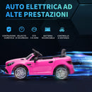 Macchina Elettrica per Bambini 12V con Licenza Mercedes SLC 300 Rosa