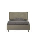 Letto 1 Piazza E Mezzo Imbottito in Similpelle Annalisa Large Cappuccino Varie Misure