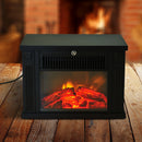 Camino Elettrico da Terra Effetto Fiamma 600W/1200W Nero 
