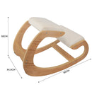 Sedia Ergonomica con Inginocchiatoio 55x85x54 cm in Legno con Accessori Beige 