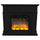 Camino Elettrico da Pavimento 110x95x25 cm Effetto Fiamma 1500W Sined Pienza Nero