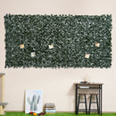 Rotolo di Siepe Artificiale per Balcone e Giardino 300x150 cm in PE Anti-UV con Foglie Verde Scuro 