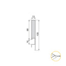 Cassetto Esterno Concept 30 Kg H105 mm P 450 Verniciato Bianco Acciaio Emuca