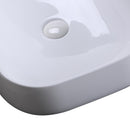 Lavabo da Appoggio Rettangolare in Ceramica Smaltata Bianco 56x42x14.5 cm 