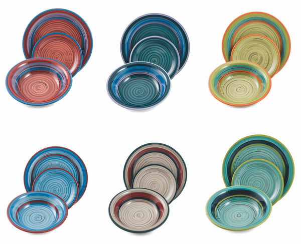 prezzo Servizio Piatti 18 Pezzi in Stoneware Soriani Minorca Multicolor