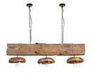 Lampadario Florent 3 Luci 130x30x28 cm E27 in Legno