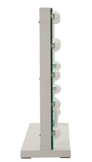 Specchio da Tavolo Hollywood 55x14x43 cm in Ferro e Specchio Bianco      
