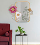 Specchio da Muro Lovis 75x9,5x64,1 cm in Ferro e Specchio e MDF Multicolor      