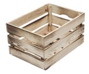 Contenitore a Cassetta Salvaspazio 40x30x24 cm in Legno Effetto Fiammato Naturale  