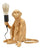 Lampada da Tavolo Monkey Seduta Oro 33x33x32 cm in Resina Oro