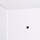 Armadietto Medicinali 30x14x46 cm a 3 Ripiani con Serratura e 2 Chiavi in Acciaio Bianco      