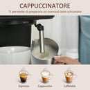 Macchina da Caffè e Cappuccino 850W 15 Bar 35.5x21x29 cm Nero e Argento