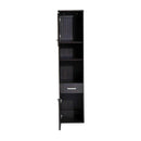 Mobile a Colonna da Bagno in Legno Marrone scuro 30x29x135 cm 