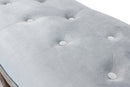 Panca Margi in Velluto Grigio 125x45x48 h cm in Legno Grigio