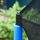Trampolino Elastico per Bambini da 3 Anni Ø140cm con Rete di Protezione e Corde Bungee   Blu