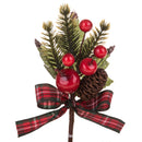 Set 24 Pick con Pigna e Melina 14 cm Rosso