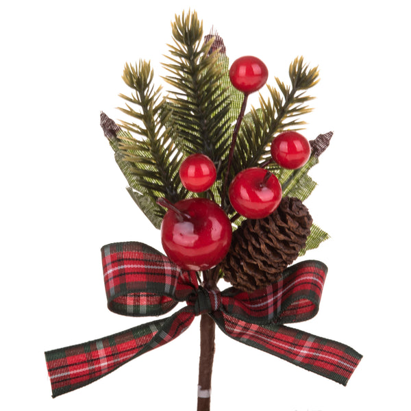 Set 24 Pick con Pigna e Melina 14 cm Rosso acquista