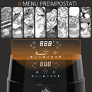 Friggitrice Elettrica ad Aria Calda 1500W Capacità 4,5 Litri Nera
