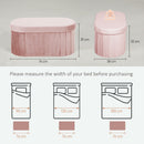 Pouf Contenitore Pieghevole 76x38x35 cm con Vano da 72L e Rivestimento in Velluto Rosa      