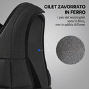 Giubbotto Zavorrato 10kg Unisex 38 Pesi Singoli Imbottitura Chiusure con Velcro Nero      