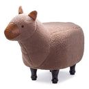 Sgabello Pouf Poggiapiedi per Bambini 68x35x38-53 cm Lama Marrone Divina Home