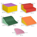 Set 6 Costruzioni Morbide per Bambini 1-3 Anni in PU ed EPE Multicolore Rosa Arancione    