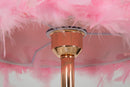 Lampada da Tavolo Tarty Rosa Ø25x54 cm in Ferro e Plastica Rosa e Bianco      