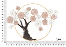 Pannello da Muro Tree 101x6x72 cm in Ferro 
