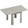 Tavolo da Pranzo Allungabile per 4-6 Persone 140x80x77,5 cm in Legno e Acciaio Grigio e color Legno