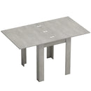 Tavolo da Pranzo Allungabile per 4-6 Persone 140x80x77,5 cm in Legno e Acciaio Grigio e color Legno      