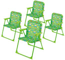 Set 4 Sedie Mare Spiaggine Pieghevoli per Bambini Soriani Oxford Dinosauri