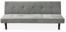 Divano Letto 2 Posti 166x77x65,5 cm in Velluto Soriani Grigio Scuro