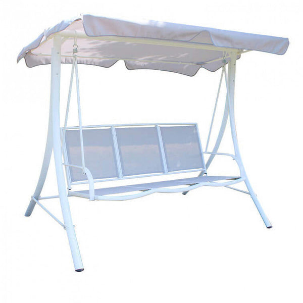 Dondolo Laconia 120x197x169 h cm in Textilene Bianco prezzo