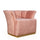 Poltrona Argentario 90x85x70 cm in Velluto Berger cipria