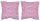 Set 2 Cuscini Decorativi 43x43x6 cm in Poliestere VdE Tivoli 1996 Furry Rosa