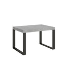 Tavolo Allungabile 140-244x90x77 cm Tecno Cemento Gambe Antracite 