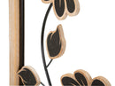 Pannello Legno Girish B 30x2,5x60 cm in Ferro e MDF Marrone e Nero      