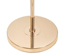 Lampada da Terra Slim Bianco Ø50x165 cm in Ferro e Tessuto Oro e Bianco      