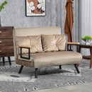 Divano Letto Schienale Regolabile 102x73x81 cm in Velluto Marrone Chiaro 